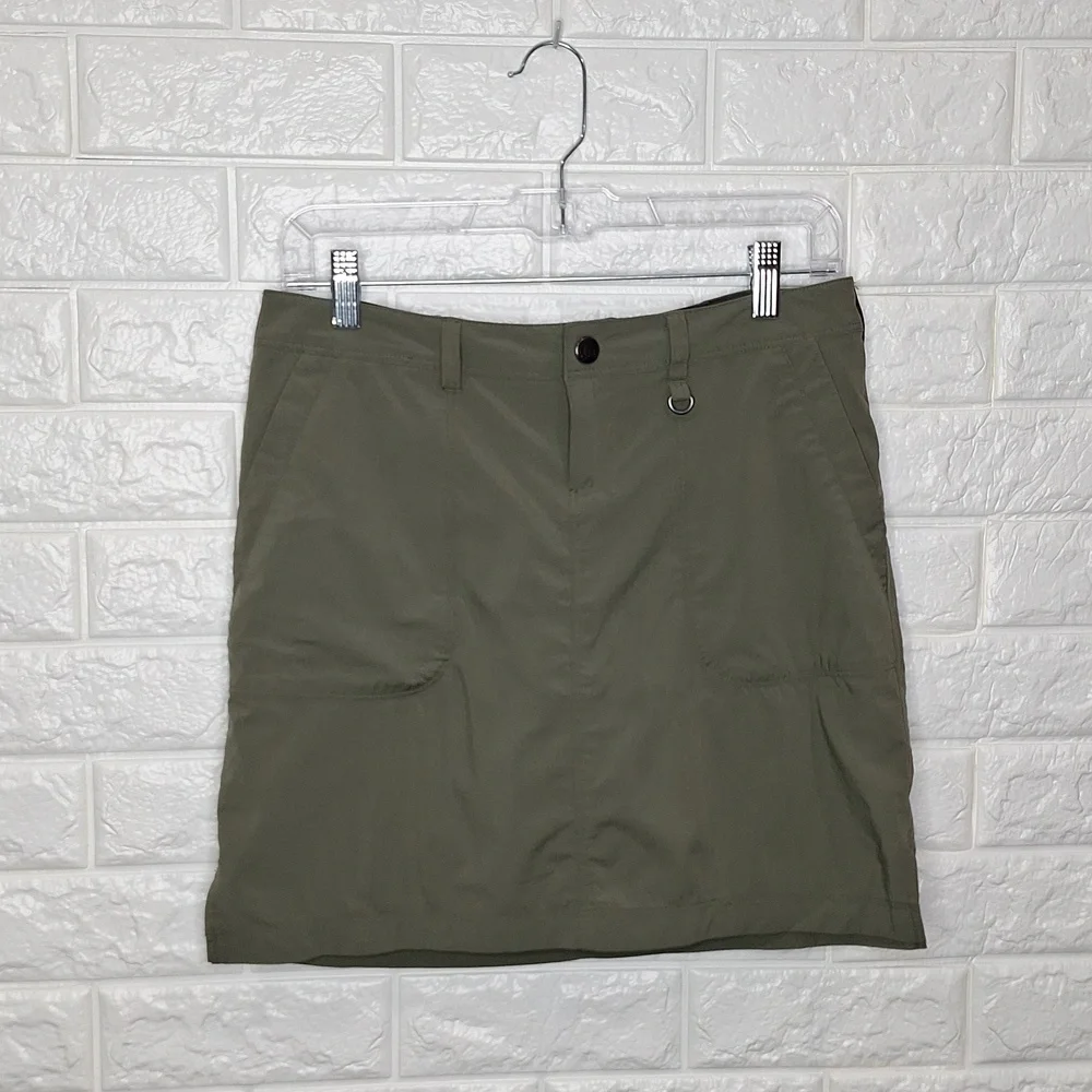 REI Dark Olive Army Green Skirt with Built In Shorts
